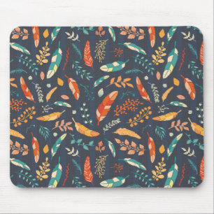 Boho Hippie-Feder-Muster Mousepad