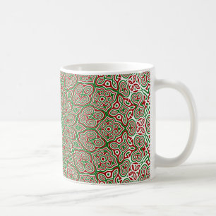 Boho Hippie Funky Trippy Verziert Christmas Mandal Kaffeetasse