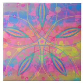 Boho Hippie Gefärbte Krawatte Neon Pastel Mandala Fliese