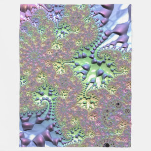 Boho Hippie Groovy Glänzende Farbige Regenbogen Fr Fleecedecke