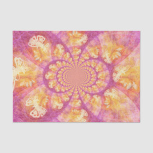 Boho Hippie-lila Goldkaleidoskop-Schmetterlinge Seidenpapier
