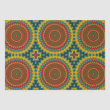 Boho Hippie Red Yellow Blue Vintag Tribal Ethnic