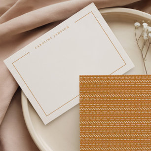 Boho Hippie Retro Flache Notizkarte Mitteilungskarte