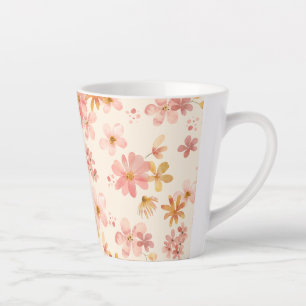 Boho hippie rustikale erdige natürliche Blume Milchtasse