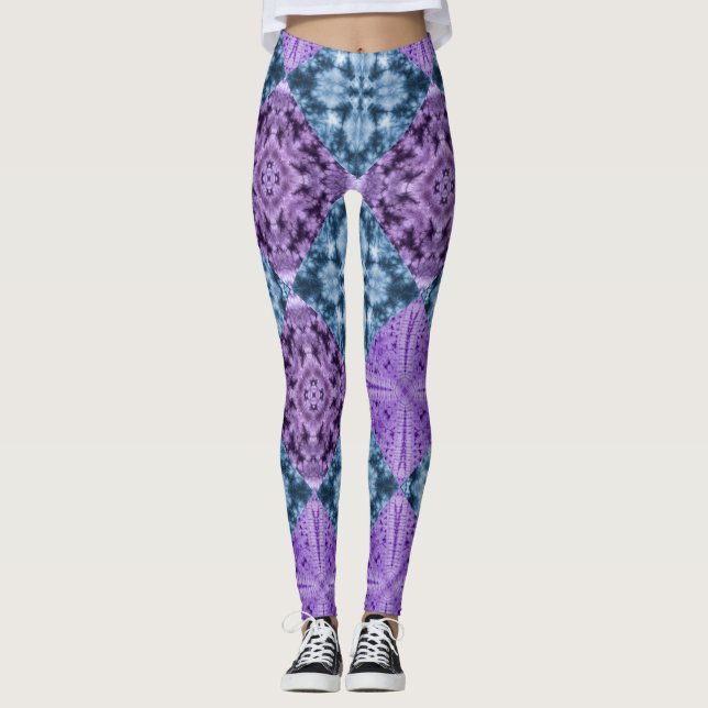 Boho Hippie-Steppdecke Leggings (Vorderseite)