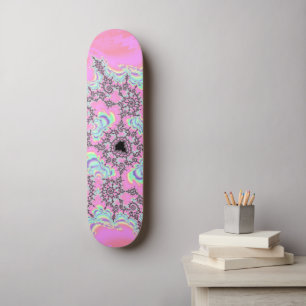 Boho Hippie Unicorn Pastel Mandelbrot Fraktal Skateboard