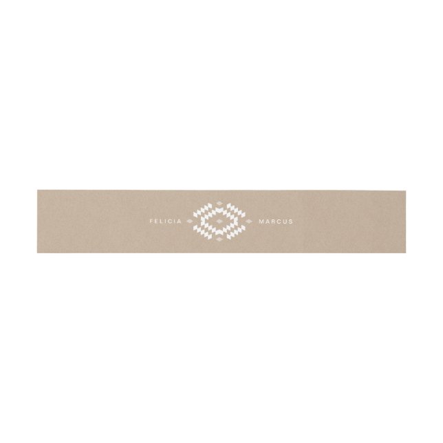 Boho Hochzeit Einladung Bauchband Einladungsbanderole (Flach)
