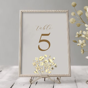 Boho Hochzeit im Herbst Tischnummer Sign