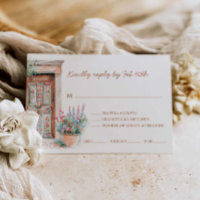 Boho Hochzeit in Urlaubsort RSVP-Karte