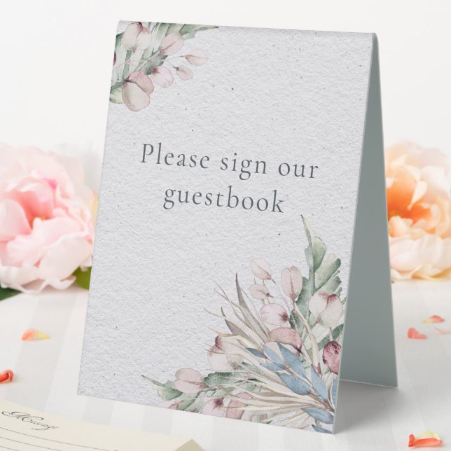 Boho-Hochzeit in Wasserfarbe und Botanische Hochze Tischaufsteller (In Situ (Hochzeit))