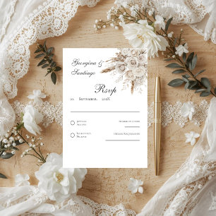 Boho-Hochzeit-RSVP-Karte RSVP Karte