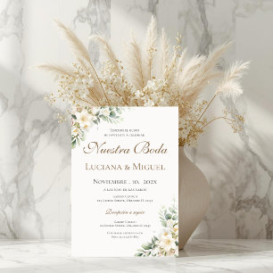 Boho-Hochzeits-Einladung auf Spanisch Einladung