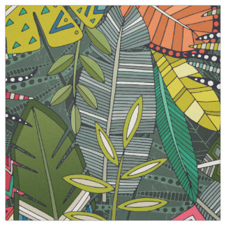 Boho-Hojas-Wald Stoff