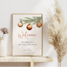Boho Holiday Brautparty Winter Willkommen Poster