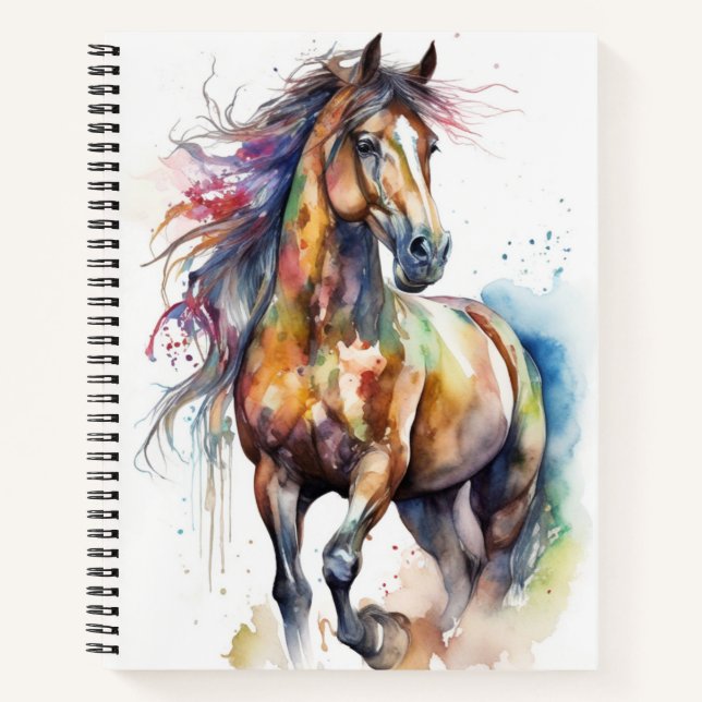 Boho Horse-Notebook Notizbuch (Vorderseite)