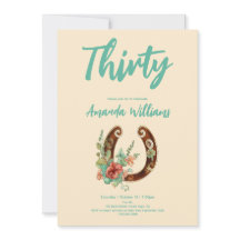 Boho Horseshoe Wildblumen 30. Geburtstag