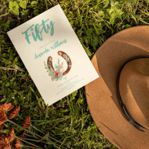 Boho Horseshoe Wildblumen Fiftieth Birthday