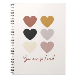 Boho Hört Liebe positives Zitat Sie sind so gelieb Notizblock