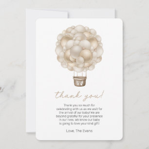 Boho Hot Air Ballon Babydusche Danke Karte