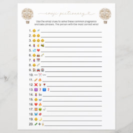 Boho Hot Air Ballon Emoji Game Card
