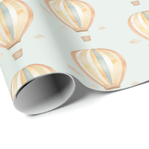Boho Hot Air Ballon Geschenkpapier