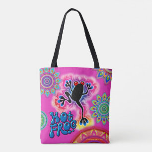 Boho Hot Frog Surf Psychedelic Tote Tasche cereba