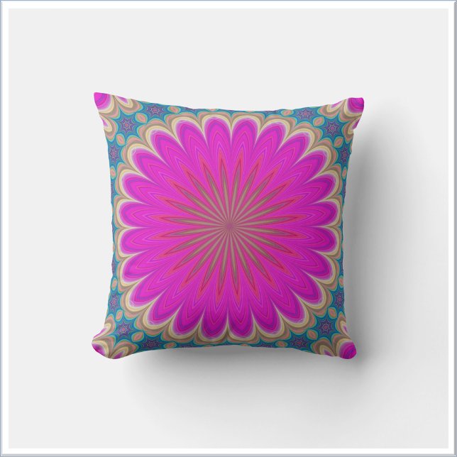 Boho Hot Pink Mandala Kissen (Von Creator hochgeladen)