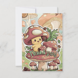 Boho Hübsch Mushroom Dankeschön Karte