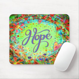 Boho Hübsche Blumengrün-Hope-Inspiritivität Mousepad
