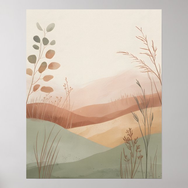 Boho-Hügel Poster (Vorne)