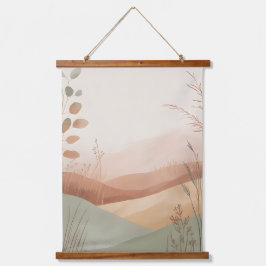 Boho-Hügel Wandteppich Mit Holzrahmen