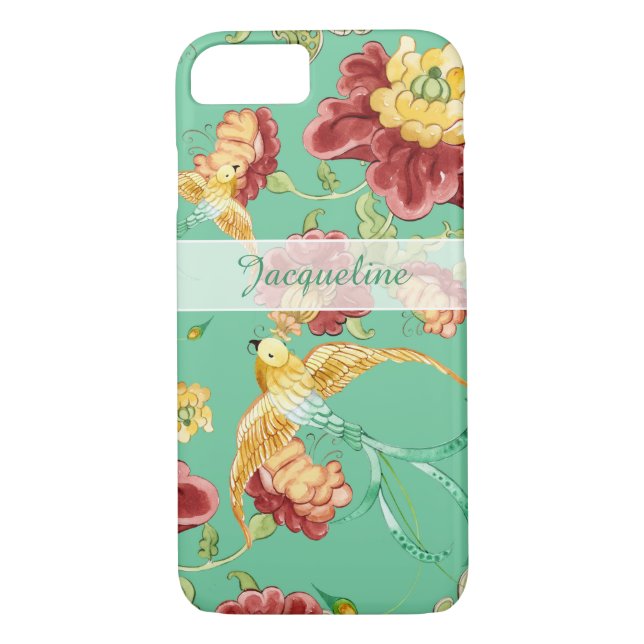Boho Hütte Moderne Bohemische Muster Blume Vögel Case-Mate iPhone Hülle (Rückseite)