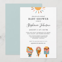 Boho Ice Cream Backyard Babydusche