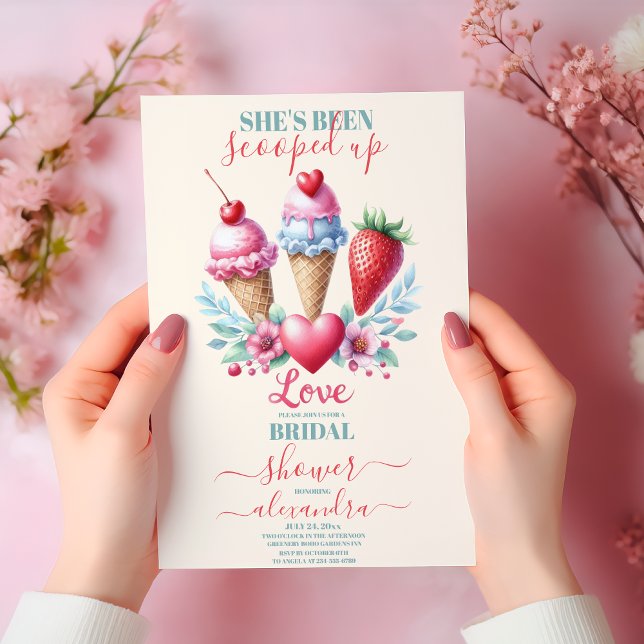 Boho Ice Cream Brautparty Einladung (Von Creator hochgeladen)