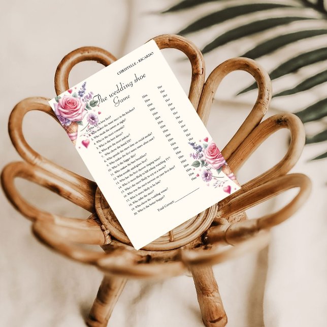 Boho Ice Cream Wedding Party Game Card Ankündigung (Von Creator hochgeladen)