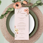 Boho Icelandic Watercolor Island Poppy Blume Menükarte<br><div class="desc">Tauchen Sie ein in die ätherische Schönheit Islands mit unserem faszinierenden botanischen Mohnmenü in Aquarellen. Entdecken Sie eine skurrile Verschmelzung von boho-Flöten und zarten Details, die perfekt dazu geeignet sind, Ihrem besonderen Tag eine Touch von Zauber hinzuzufügen. Unser Design vereint die Schönheit der Natur mit einer sanften, natürlichen Farbpalette und...</div>