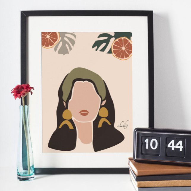 Boho Illustration, Earthy Tones Poster (Von Creator hochgeladen)