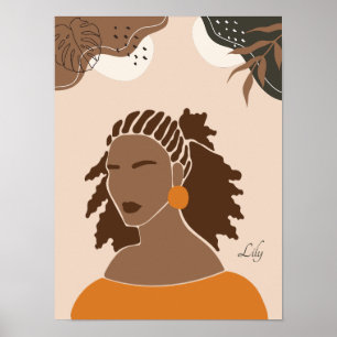 Boho Illustration, Earthy Tones Poster