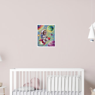 Boho Illustration Im Weltraum faul Poster