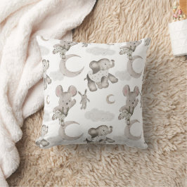 Boho in Neutrals : Baby Elephant Nursery Coussins