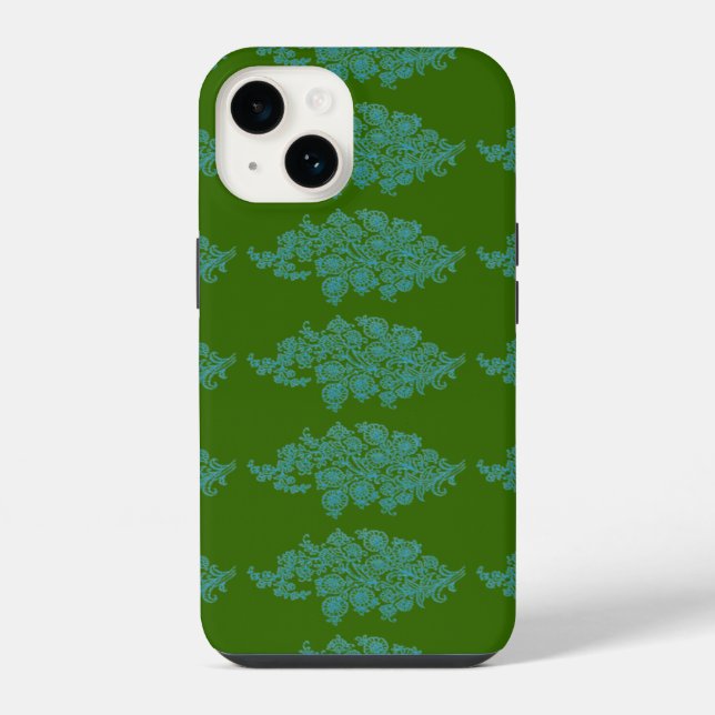 Boho Indien Blockdruck iPhone Hülle (Rückseite)