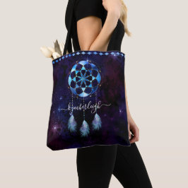 Boho Indigo Tribal Celestial Mandala Dreamcatcher Tasche