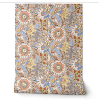 Boho indische Blüte mit Mochahintergrund Tapete
