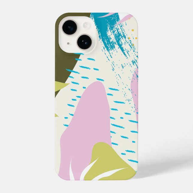 Boho Inspiriert Dotted Abstrakt Phone Case iPhone 14 Hülle (Rückseite)