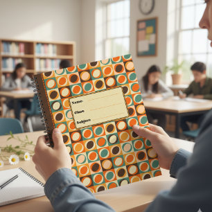 Boho-inspiriertes College-Regel-Kompositionsheft A Notizbuch