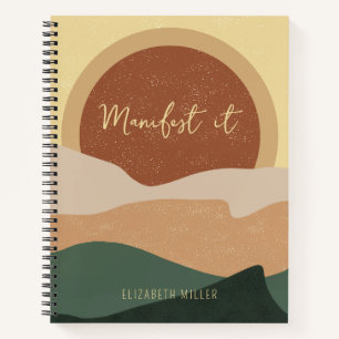 Boho Journal Manifest es, Gesetz der Anziehung Notizbuch