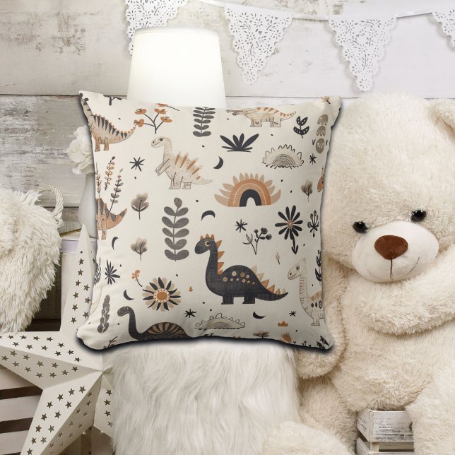 Boho Jungle Dinosaur Pattern Kissen (Von Creator hochgeladen)