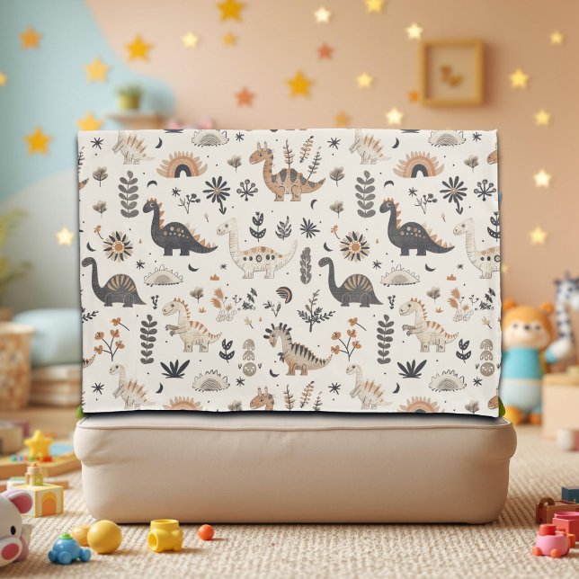 Boho Jungle Dinosaur Pattern Kissenbezug (Von Creator hochgeladen)