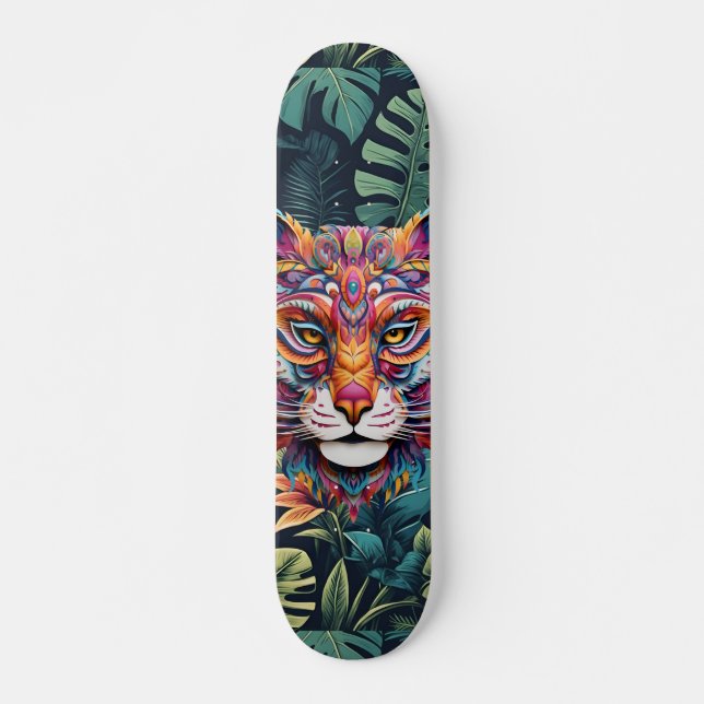 Boho Jungle Panther Skateboard (Vorne)