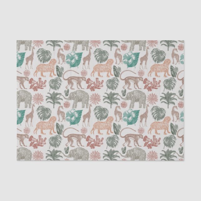 Boho Jungle Safari Seidenpapier (Vorderseite)